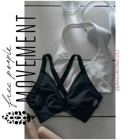 FP MOVEMENT BY FREE PEOPLE Good Karma Super Plunge Bra Black M/L NWOT FP-316 - Picture 7 of 11